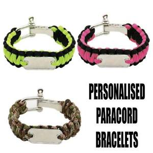 【送料無料】メンズブレスレット　パーソナライズブレスレットカスタマイズブレスレットpersonalised paracord bracelet 3 colours customised bracelet
