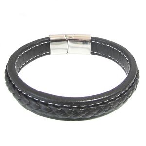 【送料無料】メンズブレスレット　レザーコードブレスレットラbraided leather cord bracelet la8001