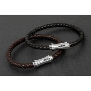 【送料無料】メンズブレスレット　メンズレザーブレスレットインデントクラスプブラウンブラック 12,735円
