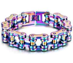 【送料無料】メンズブレスレット　multi316ポンドステンレスオートバイチェーンブレスレットクリスマスgiftmulticolor 316l stainless steel motorcycle biker chain bracelet christmas gift