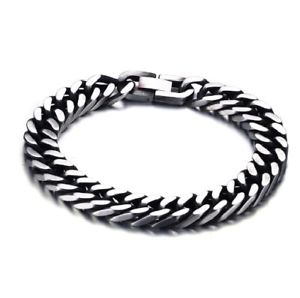 【送料無料】メンズブレスレット　ブレスレットステンレススチールチェーンメッシュフィガロman bracelet stainless steel 316l chain mesh figaro curb horse br11