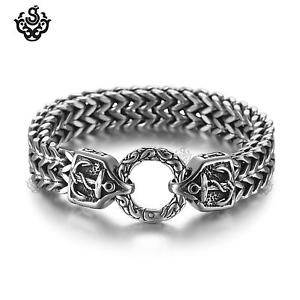 【送料無料】メンズブレスレット アンカーブレスレットステンレススチールダブルチェーンソフトゴシックsilver anchor sailor bracelet stainless steel double chain soft gothic