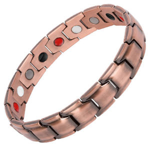 【送料無料】メンズブレスレット　マイナスイオンブレスレットmens pure copper 4 elements negative ions magnetic therapy bracelet pain relief