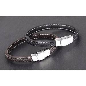 【送料無料】メンズブレスレット　brand and boxed mens equilibrium brown genuinewoven leather bracelet 4754brand and boxed mens equilibrium brown genuine｜hokushin