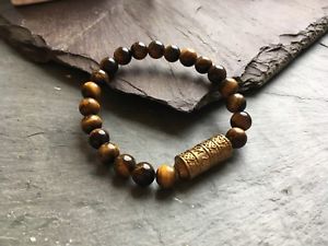 【送料無料】メンズブレスレット ビーズブレスレットキャッツアイストレッチブレスレットチャクラメーカーbead bracelettigers eye holistic stretch bracelet chakra uk maker|hokushin