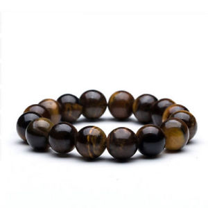 【送料無料】メンズブレスレット　ブレスレットタイガーアイヒーリングman bracelet mala zen elastic tiger eye large beads healing 12mm