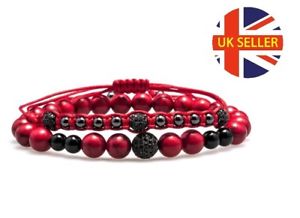 【送料無料】メンズブレスレット womensマクラメブレスレットジルコンダブルwristwear limitedmens womens macrame bracelet genuine zircons beads double wristwear limited