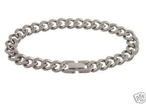 【送料無料】メンズブレスレット　シルバーブレスレットチタンカフスブレスレット85 men’s silver bracelet pure titanium curb chain wrist cuff bracelet 85