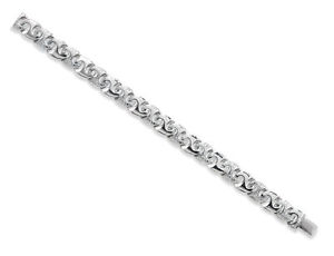 【送料無料】メンズブレスレット　スターリングシルバーファンシーリンクブレスレットgents sterling silver fancy linked bracelet 8 2000g