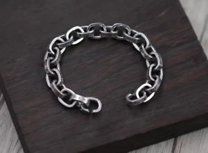 【送料無料】メンズブレスレット　ソリッドスターリングシルバーメンズヘビーチェーンクラスプカフブレスレットsolid 925 sterling silver mens heavy chain integrated clasp cuff bracelet