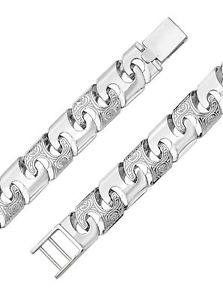 【送料無料】メンズブレスレット　スターリングシルバーブレスレットグラム925 sterling silver gentsmen bracelet 20cm, 48 grams