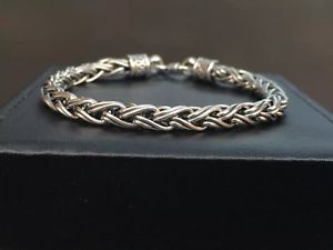 【送料無料】メンズブレスレット　ソリッドスターリングシルバーメンズチェーンカフブレスレットsolid 925 sterling silver hallmarked mens chain cuff bracelet