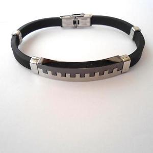 送料無料 メンズブレスレット メンズブレスレットステンレススチールゴム Odeftg Com