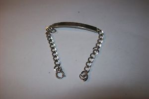 【送料無料】メンズブレスレット　メンズソリッドシルバーブレスレットロンドンブランクロングmens solid silver id bracelet 1986 london hallmark 75 long with blank front