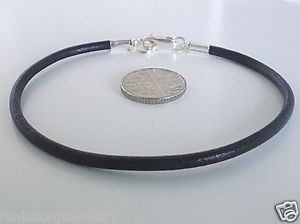 【送料無料】メンズブレスレット　レザースターリングシルバーブレスレットハンドメイドスリムダークブラウンleather and sterling silver bracelet for men, handmade gift, slim, dark brown