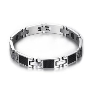 【送料無料】メンズブレスレット　ファッションジュエリーブレスレットカーボンファイバーステンレス3xfashion jewelry luxury bracelet man steel magnetic carbon fiber stainles s3t4
