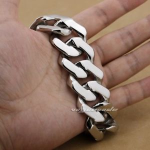 【送料無料】メンズブレスレット　316ポンドステンレスリンクチェーンmensブレスレット5f003b｜hokushin