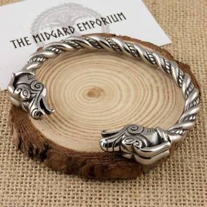 【送料無料】メンズブレスレット　バイキングドラゴンブレスレットステンレスノルウェーviking dragon bracelet stainless steel norse arm ring