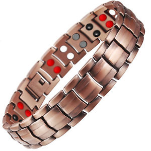 【送料無料】メンズブレスレット メンズブレスレットdouble strength 4 elements mens pure copper magnetic therapy bracelet arthritis|hokushin