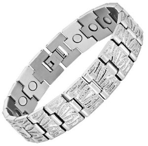【送料無料】メンズブレスレット　ブレスレットバイオマグネットイギリス22cm strong magnetic bracelet bio healing arthritis pain relief 18 magnets b5 uk｜hokushin