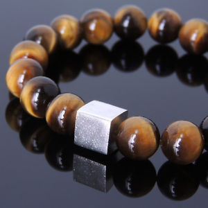 【送料無料】メンズブレスレット　ブレスレットタイガーアイスターリングシルバーキューブハンドメイドメートルmens gemstone bracelet tiger eye 925 sterling silver cube handmade 574m｜hokushin