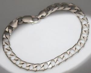【送料無料】メンズブレスレット スターリングシルバーインチブレスレットlovely sterling silver ornate wide curb  mens 748 inches bracelet  w 811