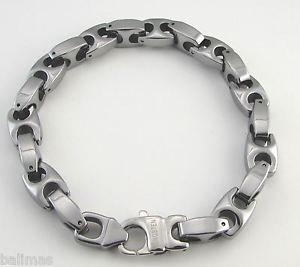 【送料無料】メンズブレスレット バイカータングステンカーバイドメンズブレスレット heavy biker tungsten carbide mens 95 mm bracelet tuc 002  free shipping