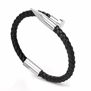【送料無料】メンズブレスレット メンズライフボックスブレスレットプロテクタnail genuine leather mens bracelet protector of life  free gift box