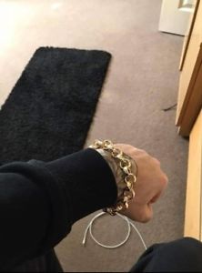 【送料無料】メンズブレスレット　ベルチャーブレスレットbrand mens luxury gold plated belcher bracelet