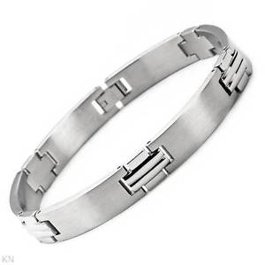 【送料無料】メンズブレスレット　メンズソリッドステンレススティールブレスレットfashionable mens solid stainless steel bracelet
