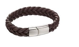 【送料無料】メンズブレスレット　フレッドベネットブレスレットフレッドフランスブラウンレザーブレスレットfred bennett bracelet fred french plait brown leather bracelet b5140