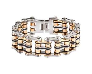 【送料無料】メンズブレスレット　ワイドバイクチェーンステンレススチールリンクブレスレットクール1 wide gents cool heavy bike chain stainless steel link bracelet