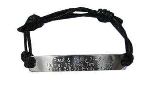 【送料無料】メンズブレスレット　メンズブレスレットスターリングコットンコードシルバーブレスレットmens bracelet sterling silver id bracelet with adjustable cotton cord good gift