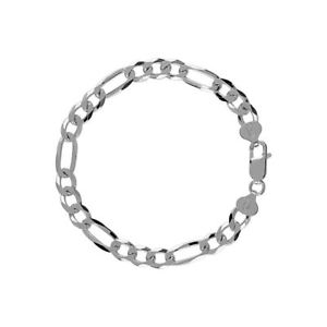 【送料無料】メンズブレスレット スターリングシルバーメンズソリッドフィガロチェーンブレスレット×インチheavy sterling silver mens solid figaro chain bracelet width 7mm * 86, 91 inch
