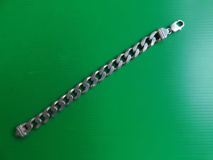 【送料無料】メンズブレスレット メンズブレスレットheavy silver filed curb mens bracelet
