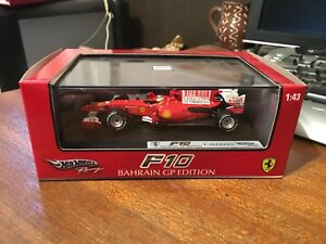 【送料無料】模型車　スポーツカー　t6289フェラーリf10バーレーンgpfalonsoホットホイールズf1レーシングhot wheels f1 racing t6289 ferrari f10 bahrain gp edition falonso boxed