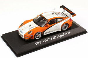 【送料無料】模型車　スポーツカー　143ポルシェ911gt3rハイブリッドタイプ997ホワイトオレンジホワイト2011ディーラー143 porsche 911 gt3 r hybrid type 997 whiteorangewhite 2011 dealer edition