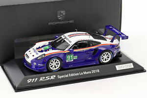 【送料無料】模型車　スポーツカー　ポルシェ＃ルマンポルシェチームスパporsche 911 991 rsr 91 2nd lmgte pro 24h lemans 2018 porsche gt team 143 spa｜hokushin