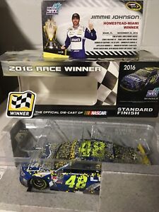 【送料無料】模型車 スポーツカー ジミージョンソンアクションホームステッド#jimmie johnson 7x nib 2016 124 action homestead rwv hms 48 lowes chevy|hokushin