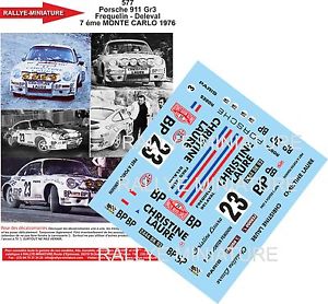 【送料無料】模型車 スポーツカー デカールポルシェモンテカルロラリーdecals 118 ref 577 porsche 911 frequelin 1976 monte carlo rally wrc