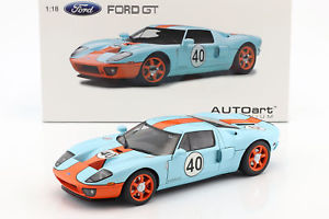 【送料無料】模型車　スポーツカー　フォードグアテマラ＃ギアford gt 40 gulf gear year 2004 118 autoart