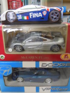 【送料無料】模型車　スポーツカー　124 ovp3マクラレンf1gtsモデルthree rare mclaren f1 and dodge viper gts models in 124 ovp