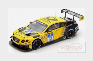 【送料無料】模型車　スポーツカー　ベントレーコンチネンタルグアテマラチームベントレーアプト＃ニュルブルクリンクスパークシングルbentley continental gt3 team bentley abt 38 nurburgring 2016 spark 118 18sg0