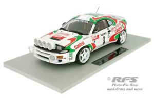 【送料無料】模型車　スポーツカー　トヨタセリカターボラリーモンテカルロトップマルケスtoyota celica turbo 4wd rally monte carlo 1993 auriol 118 top marques 034a