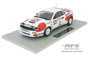 【送料無料】模型車　スポーツカー　トヨタセリカターボラリートップマルケスtoyota celica turbo 4wd rac rally 1992 sainz 118 top marques 034b