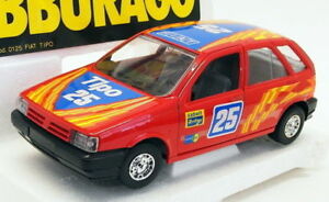 【送料無料】模型車　スポーツカー　スケールモデルカーフィアットレーシングカーburago 124 scale model car 2518j fiat tipo racing car red