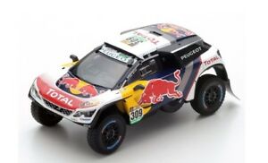 【送料無料】模型車　スポーツカー　peugeot 3008 dkr309 sloeb2dakarラリー2017143sparkpeugeot 3008 dkr 309 sloeb 2nd dakar rally 2017 143 spark
