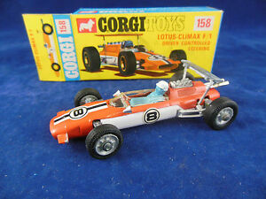 【送料無料】模型車　スポーツカー　コーギーロータスクライマックスドライバミントステアリングcorgi toys 158 lotus climax f1 driver controlled steering near mint condition