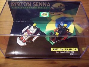 【送料無料】模型車 スポーツカー アイルトンセナゴーカートツインセットスリーブ143 ayrton senna no 14 go kart twin set 1980 1993 sleeve|hokushin