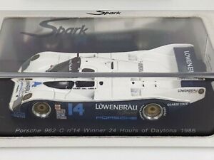 【送料無料】模型車　スポーツカー　ワウポルシェ＃デイトナスパークグアテマラwow extremely rare porsche 962c 14 winner daytona 1986 resin 143 spark956gt2｜hokushin
